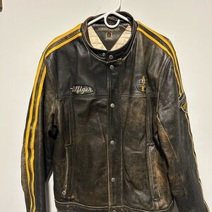 Tommy Hilfiger Black and Yellow Bomber Jacket with Stripes